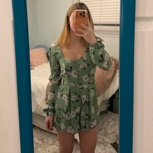 Miami Green Floral Top